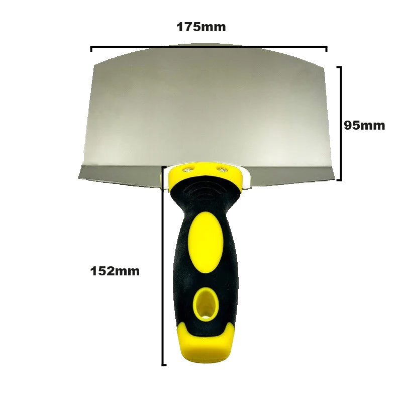 Eimerschaber aus Edelstahl mit ergonomischem Griff