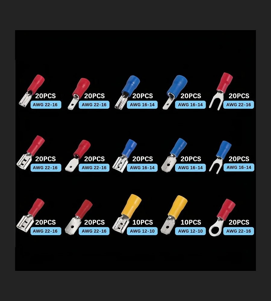 Kabelschuh/Flachstecker-Set 280teilig