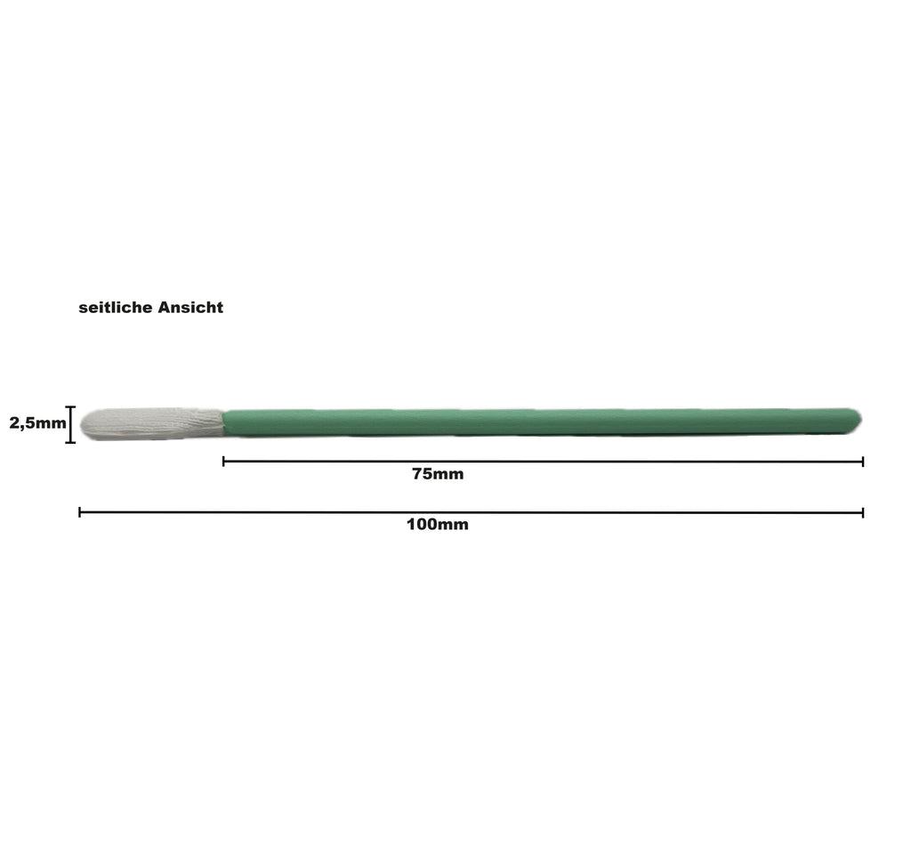 100x kurze Polyester Reinigungsstäbchen